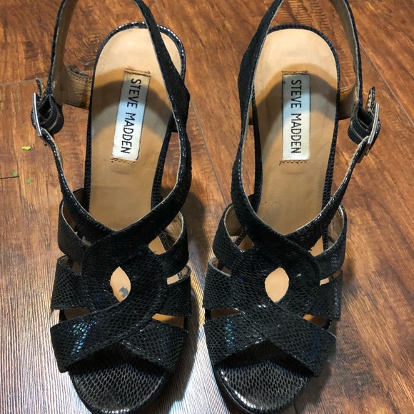 Steve Madden Hitower snakeskin heels sz 8 - Picture 7 of 8